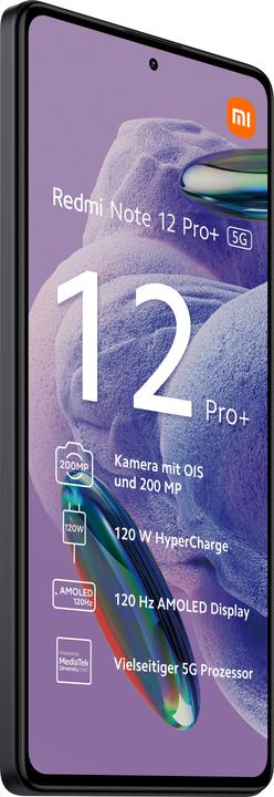 Actual product image Xiaomi Redmi Note 12 Pro+ (256 GB, Midnight Black, 6.67", Dual SIM, 200 Mpx, 5G)