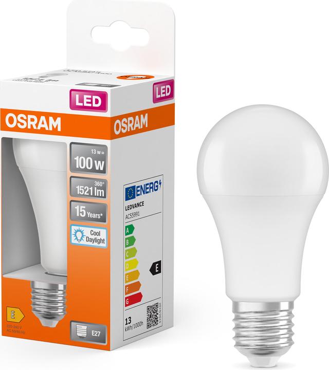 Actual product image Osram Star Classic A (E27, 13 W, 1521 lm, 1 x, F)