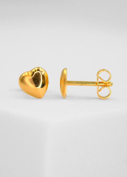 Produktbild Muau Stud earrings heart yellow gold 750, 6mm (750/18K Gelbgold)