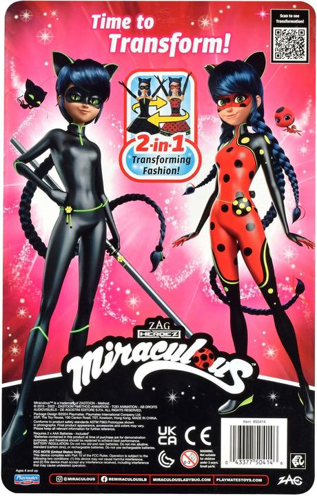 Actual product image Bandai MIRACULOUS Poupée Ladybug avec Outfit Transformation 26 cm 4+