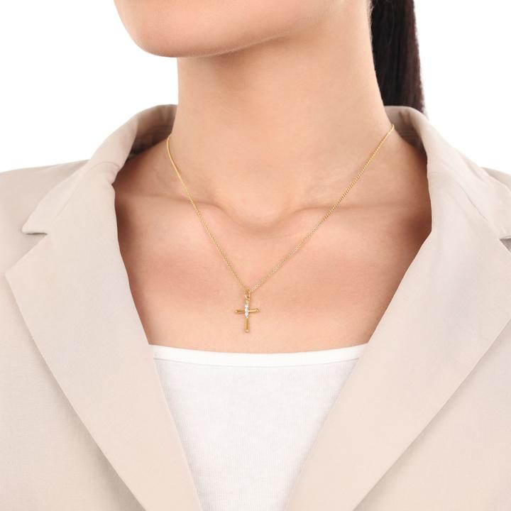 Actual product image Amor Cupid pendant for ladies, 925 Sterling silver, zirconia synth. | cross (Silver 925)