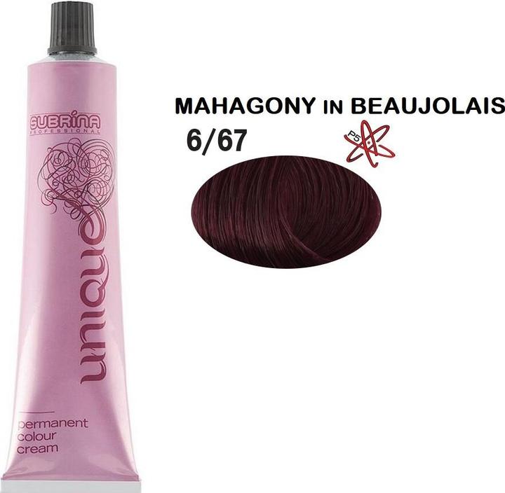 Produktbild Subrina Professionelles Unique Permanentes Haarfärbemittel 667 Dunkelblond Beaujolais - 100 Ml (667 Dunkelblond)