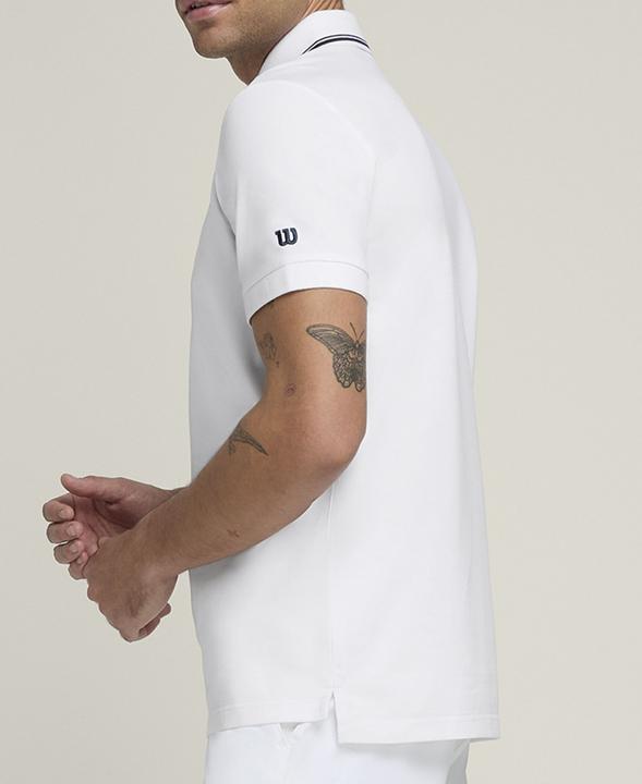 Wilson Team Pique Polo Crew Herren Weiss (S)
