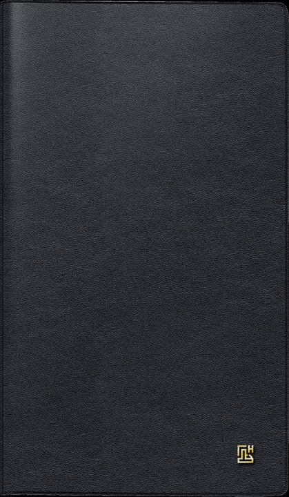 Actual product image Folding calendar 746 8,7x15,3cm 1 month/2 pages leather black 2025 (German)