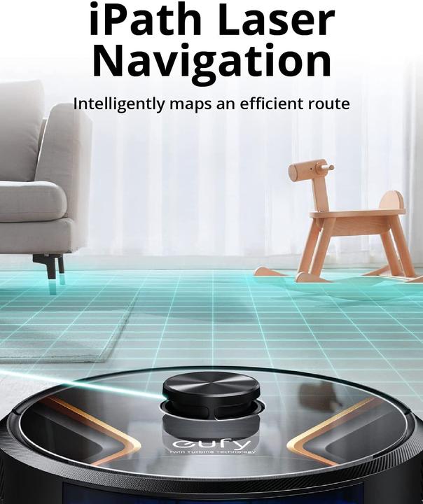 Actual product image eufy RoboVac X8 Robot Vacuum Cleaner Black Compatible with Amazon Alexa, compatible with Google Home,... (Vacuum mopping robot)