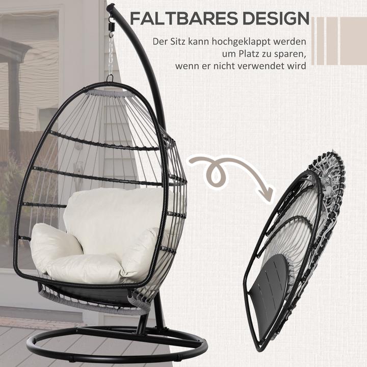 Image du produit Outsunny Fauteuil suspendu avec coussin (160 kg)