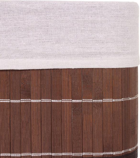 Produktbild Swisshandel24 2x Aufbewahrungskorb, Korb Aufbewahrungsbox Ordnungsbox Sortierbox Regalkorb, Bambus - braun