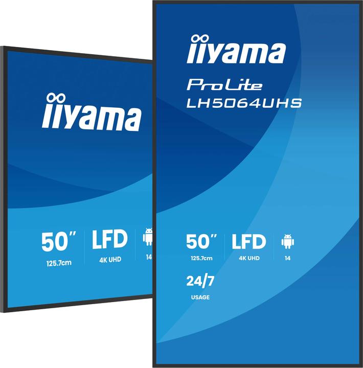Produktbild iiyama 189.3cm(75") LH7564UHS-B1AG 16:9 2xHDMI+USB-C (Speditionsversand) (3840 x 2160 Pixel, 75")