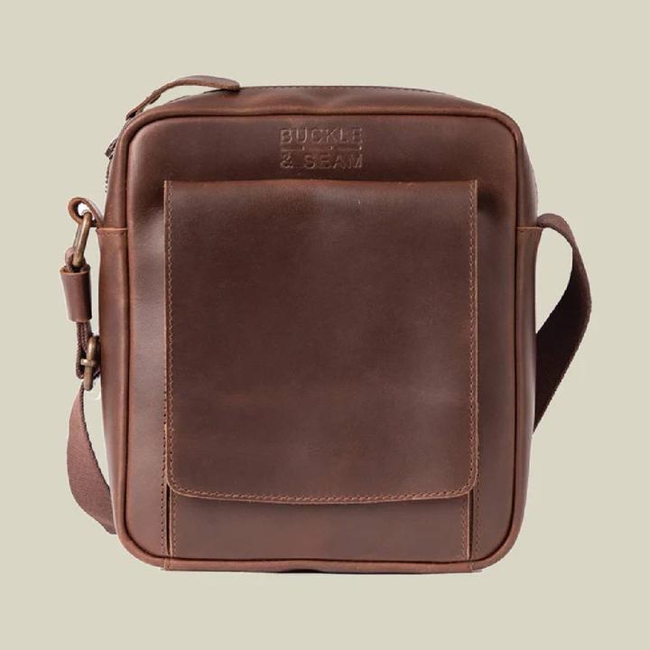 Produktbild Buckle & Seam Leder Reporter Bag Collector Braun/Dots