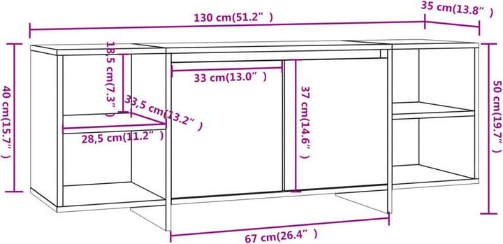 Produktbild VidaXL Preston (130 x 35 x 50 cm)