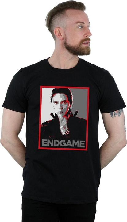 Actual product image Mens Avengers Endgame Black Widow Poster T-Shirt (4XL)