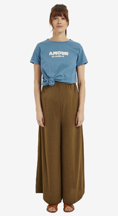 Actual product image Vertbaudet Organic collection: T-shirt for pregnancy and breastfeeding with AMOUR lettering (W36/L38)
