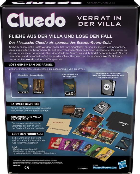 Produktbild Hasbro Gaming Cluedo Escape (Deutsch)