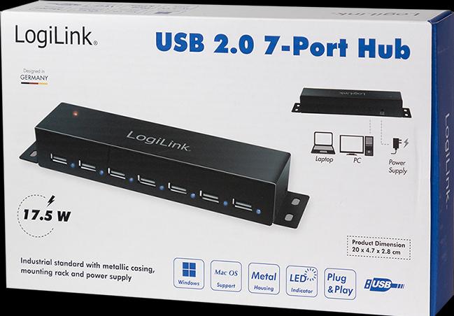 Produktbild LogiLink UA0148 (USB-A, 7 Ports)