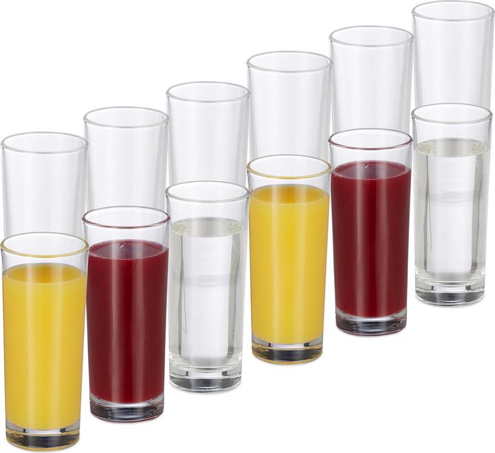 Relaxdays Long Drink Glasses Set Of 12 (3 dl, 12 x, Long drink glasses)