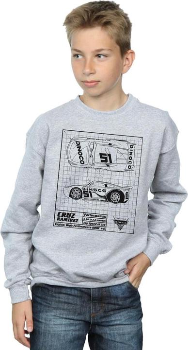 Produktbild Disney Cars Cruz Ramirez Blueprint Sweatshirt Jungen (140, 146)