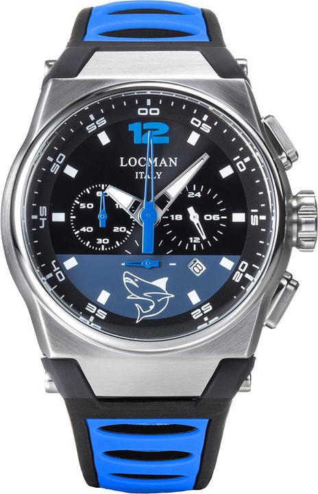 Image du produit Locman Italy Montre Homme Mare bleu/noir Chrono Ref. 0555 (Chronographe, 44 mm)
