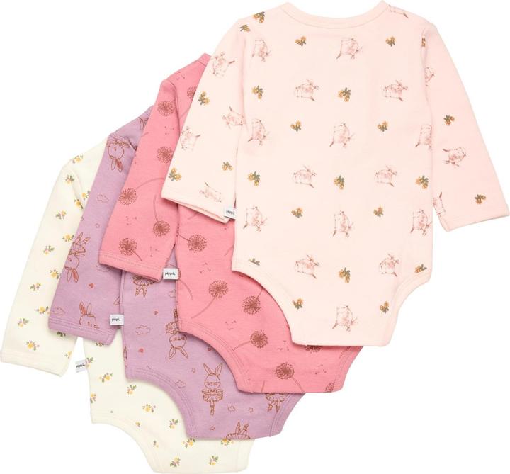 Pippi Wickel-Langarm-Body 4er-Set Dusty Rose Gr. 68 (68)