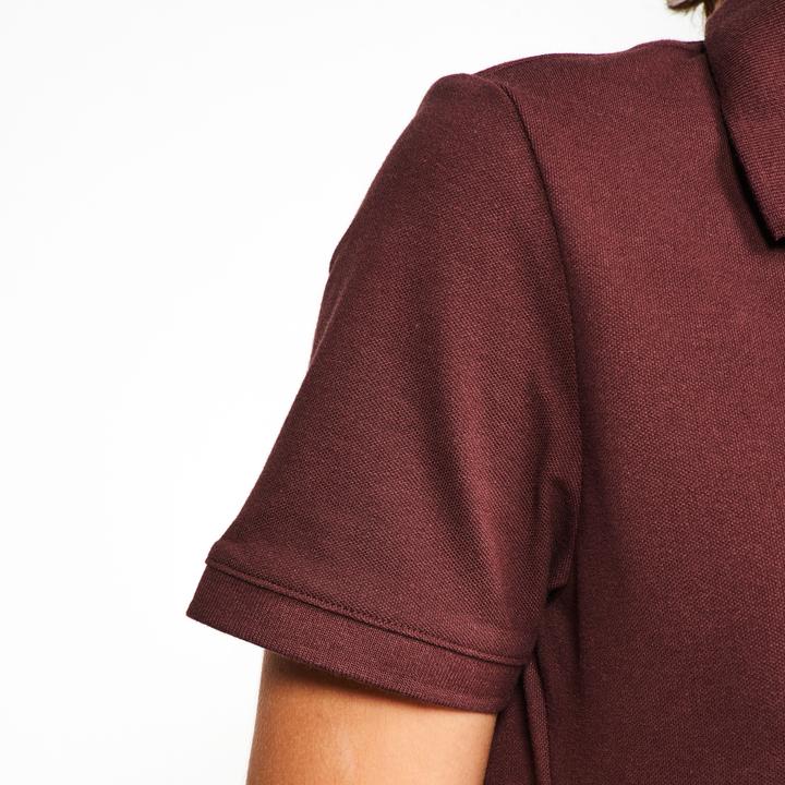Produktbild Inesis Damen Golf Poloshirt kurzarm Baumwolle - MW500 dunkelbraun (XXL)
