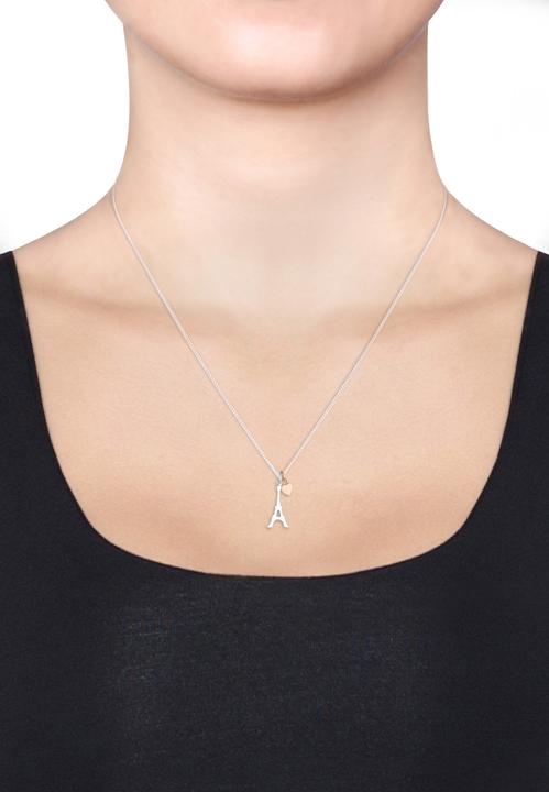 Produktbild Elli Halskette Eiffelturm Herz Matt 925 Sterling Silber (925 Sterling Silber Rosegold, No stone, 45 cm)
