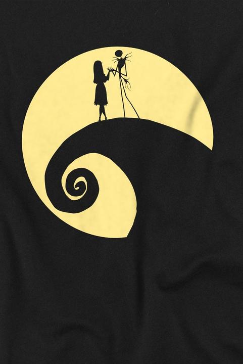 Actual product image The Nightmare Before Christmas Childrens/Kids Jack Sally Circle T-Shirt (140)