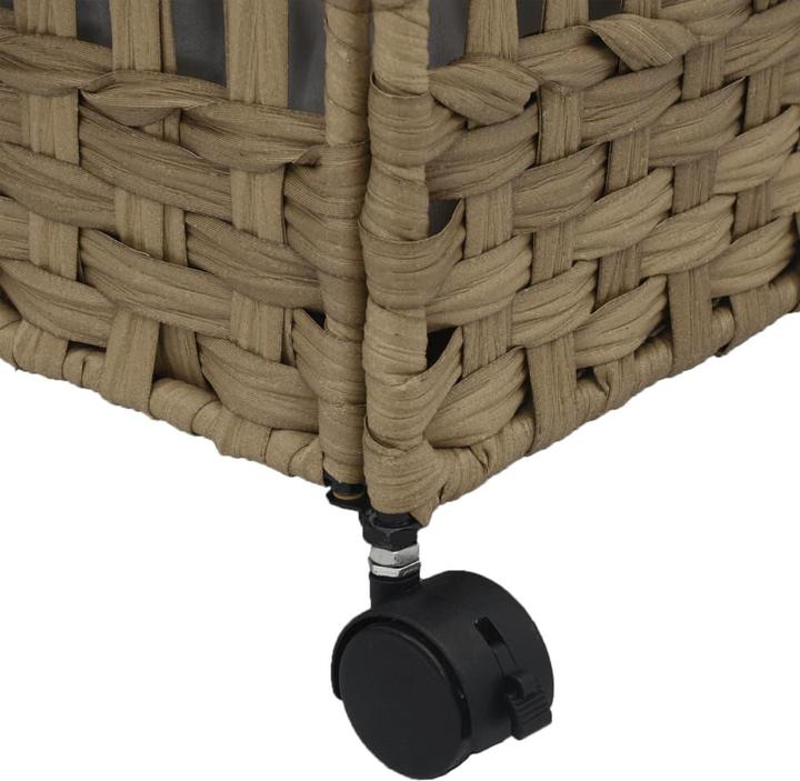 Actual product image VidaXL Laundry basket with castors 66x35x60 cm rattan,Material: rattan