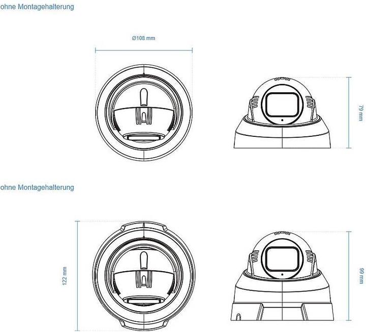 Productafbeelding Vivotek V-SERIE IT9389-H-v2 Turret vaste koepelcamera, 5MP, IR, 2,8 mm, zwart (2560 x 1920 pixels)