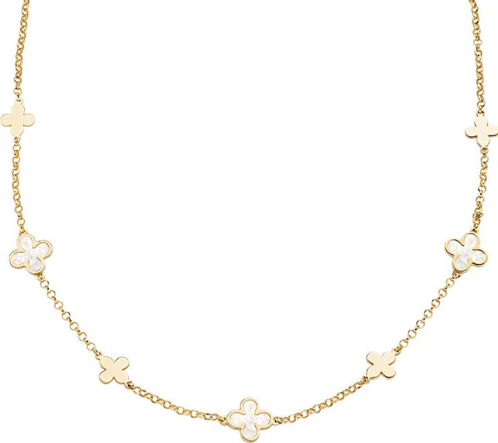 Amen Mother of Pearl Flowers Halskette (Silber 925, 40 - 44 cm)