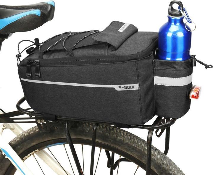 Actual product image Hurtel WYA26Y0S Thermal Bike Pannier Bag with Shoulder Strap - Black