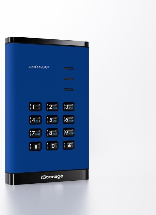 Actual product image iStorage diskAshur3 SSD 16TB - Blue (16000 GB)