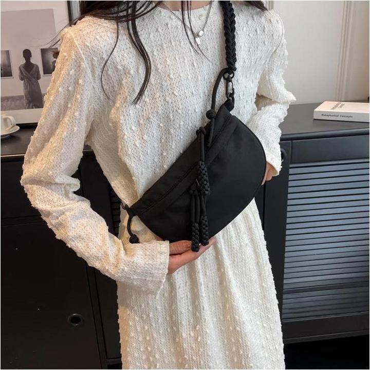 Produktbild Only-Bags.Store Casual Solid Color Chest Bag Grosse Kapazität Taille Pack Taschen Canvas Schulter Crossbody Taschen
