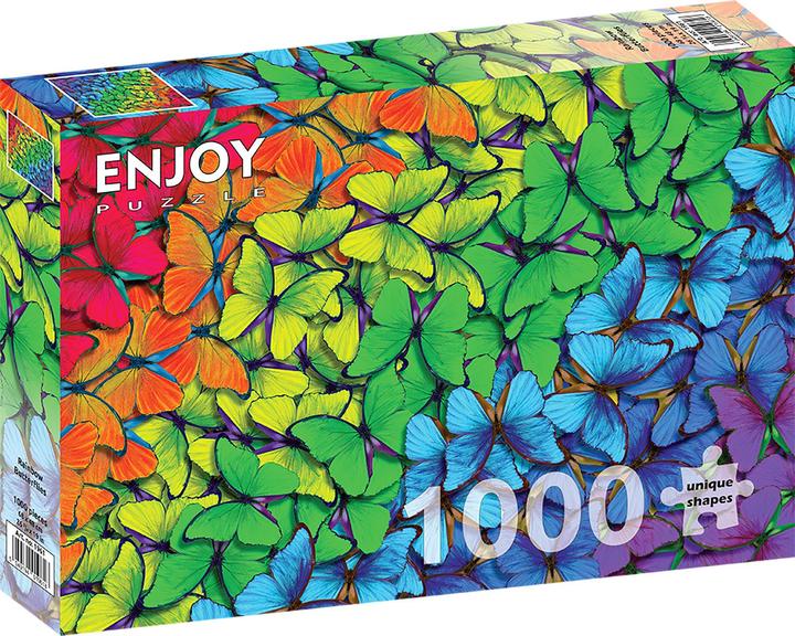 Actual product image Enjoy Puzzle ENJOY-1961 - Rainbow Butterflies, jigsaw puzzle, 1000 pieces (1000 pieces)