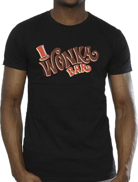 Actual product image Willy Wonka & the Chocolate Factory Mens Bar Logo T-Shirt (L)