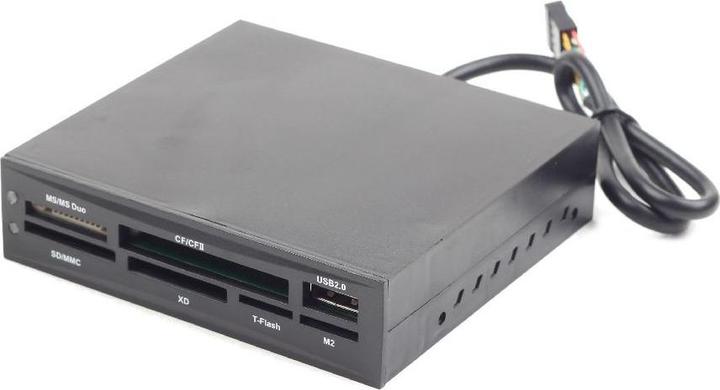 Gembird FDI2-ALLIN1-02-B - Card reader - All-in-one - 8.9 cm (3.5 inch) (USB 2.0)