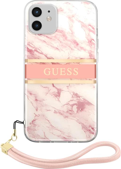 Immagine prodotto Guess Manicotto con cinturino in marmo, serie rosa (Realme 12 Pro+, Apple iPhone 12)