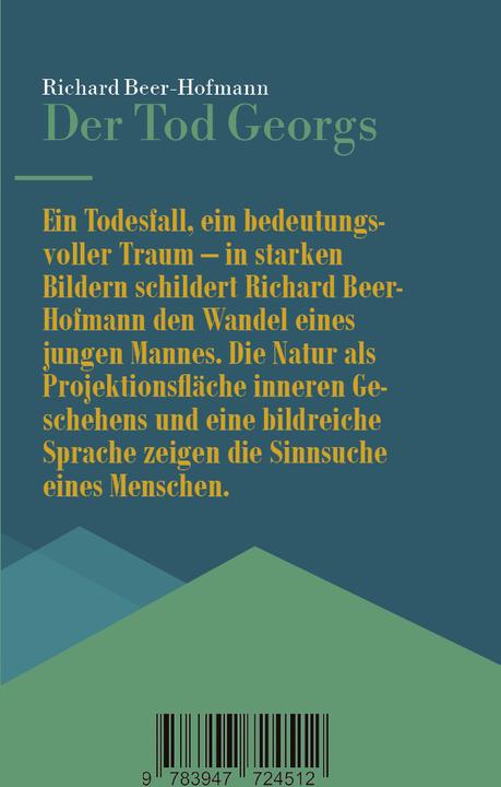 Immagine prodotto Der Tod Georgs (Tedesco, Richard Beer-Hofmann, 2024)