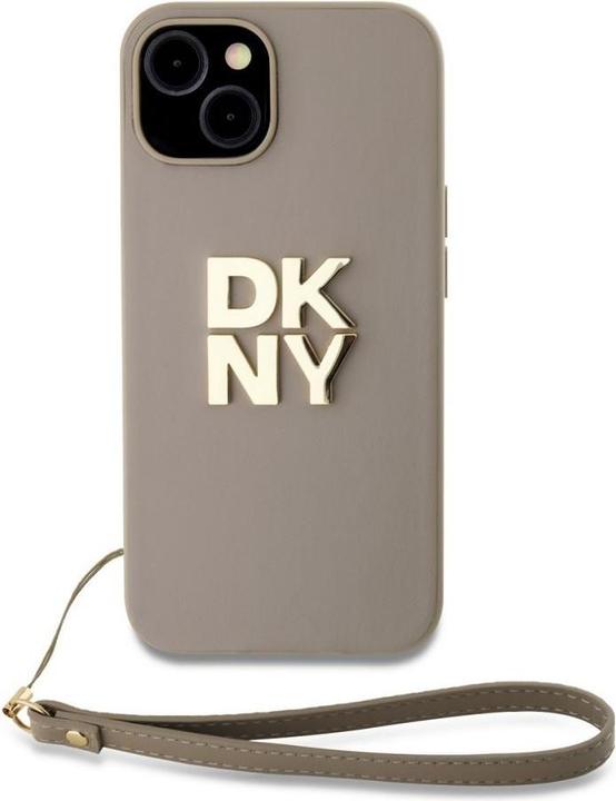 Actual product image DKNY DKHCP15SPBSWSE iPhone 15 / 14 / 13 6.1" beżowy/beige hardcase Wrist Strap Stock Logo (Apple iPhone 14, Apple iPhone 15, Apple iPhone 13)