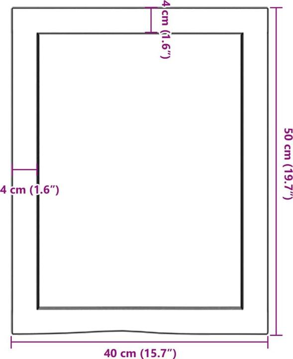 Actual product image VidaXL Sieglinde (40 x 4 x 50 cm)