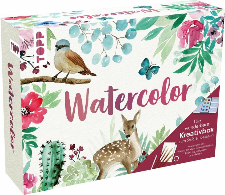 Produktbild Topp Watercolor - Die wunderbare Kreativbox. Mit Anleitungsbuch und Material (Multi)