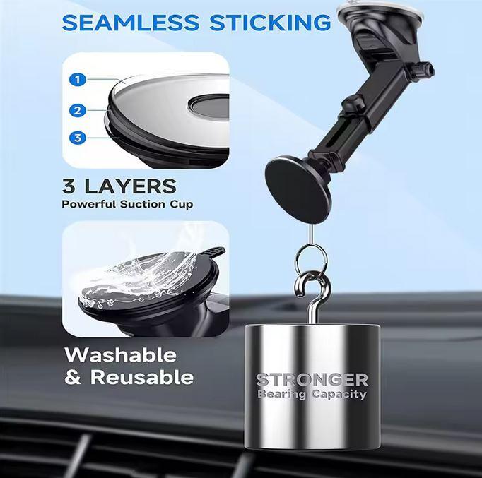 Image du produit PhoneLook Support universel téléphone voiture pare-brise magnétique MagSafe ultra fort réglable