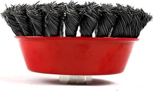 Silver Wire brush for grinder 125mm M14 (10345)