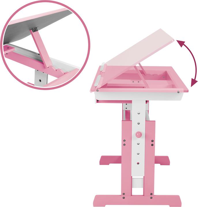 Produktbild tectake Kinderschreibtisch und Rollcontainer (109 x 55 x 94 cm)