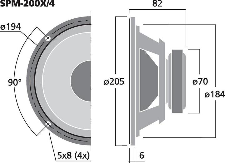Actual product image Monacor SPM-200X/4 (1 pcs.)