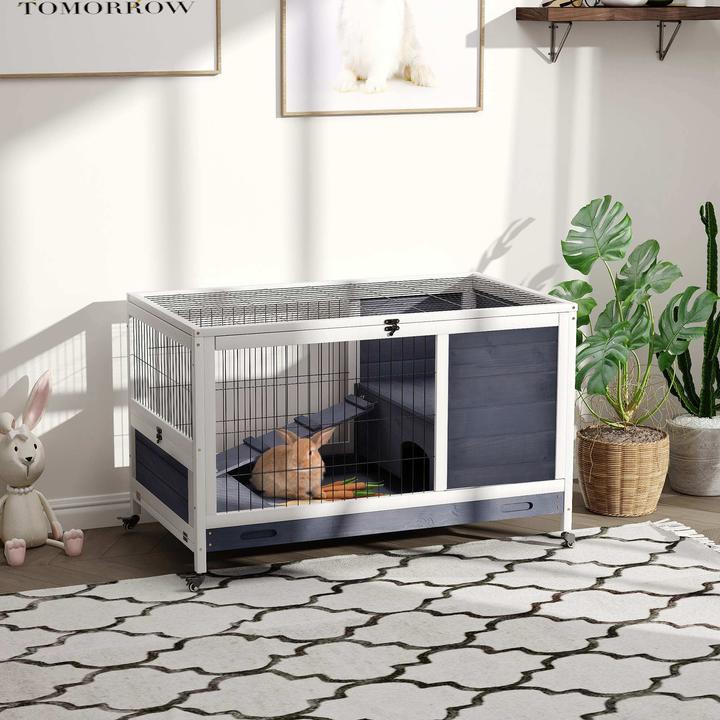 Immagine prodotto PawHut Gabbia per piccoli animali con ruote e 2 livelli
