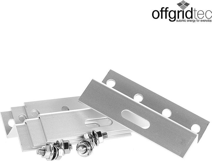 Produktbild Offgridtec 100mm Alu Z-Halter inkl. Schrauben Solarmodul Befestigung (Solaranlage Montagematerial)