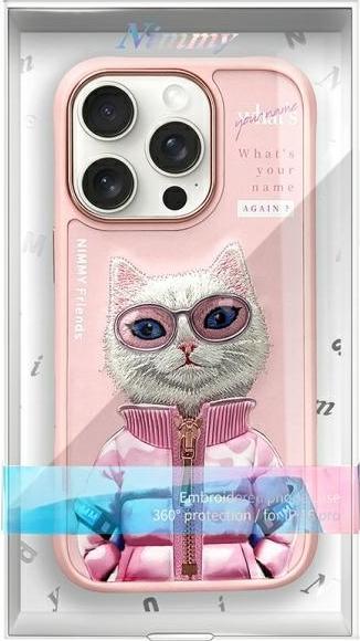 Actual product image Prestigio Nimmy case iPhone 16 Pro 6.3" pink Cool&Cute 2.0 Cat (Apple iPhone 16 Pro)