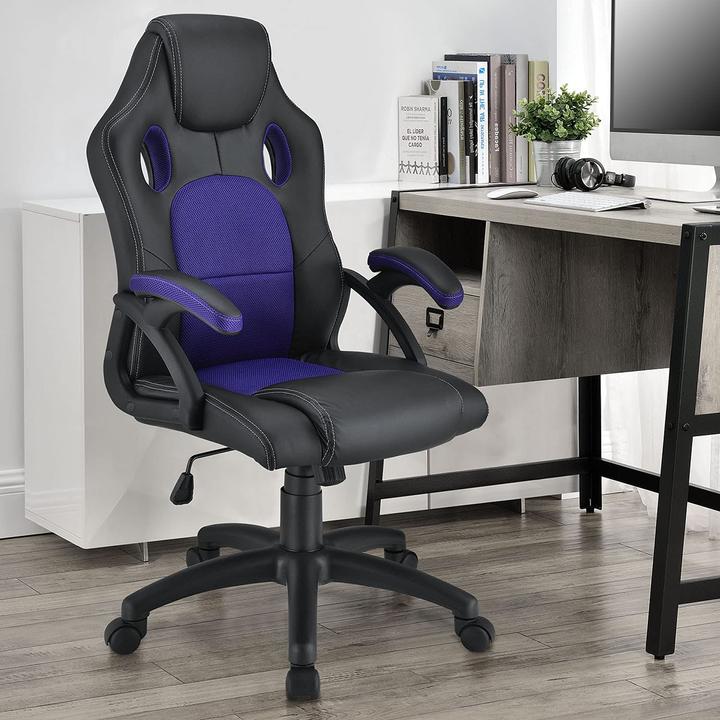 Actual product image Juskys Racing Desk Chair Montreal purple
