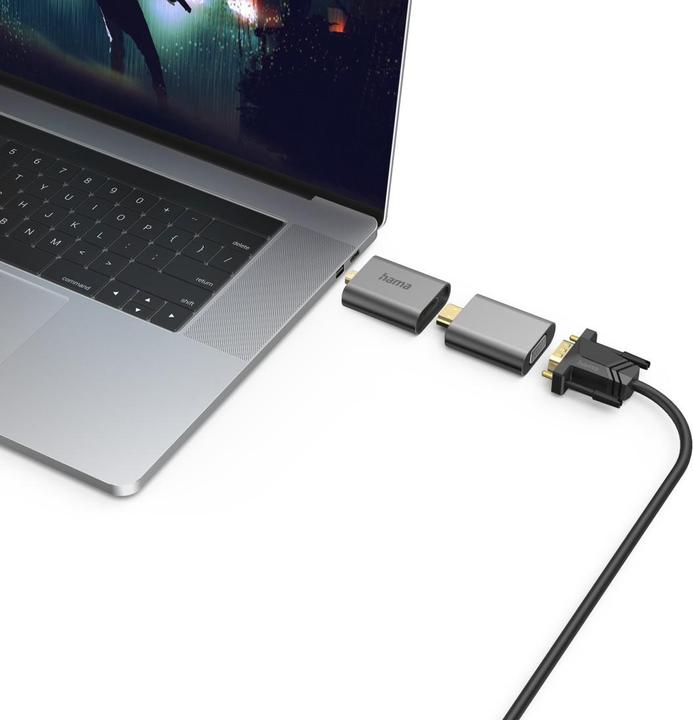 Actual product image Hama USB Video-Adapter (VGA, Mini DP, HDMI, 15 cm)