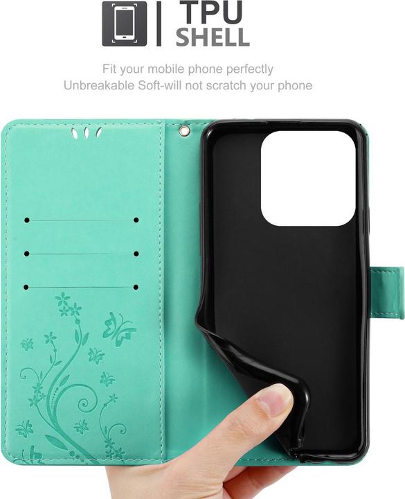 Produktbild Cadorabo Hülle für Realme C61 / C63 mit Blumen Muster (CAT S61, Realme C63)