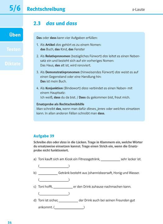 Produktbild PONS Das grosse Übungsbuch Rechtschreibung und Zeichensetzung 5.-10. Klasse (Deutsch, Klett Lerntraining, 2022)